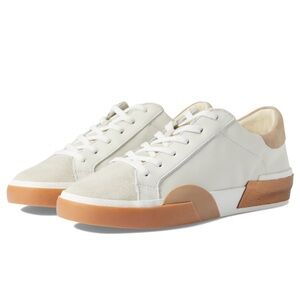 Dolce Vita Zina sneakers in white leather and tan leather, size 10